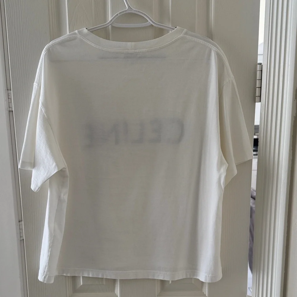 Celine Black Logo White Tee - Picture 4 of 4